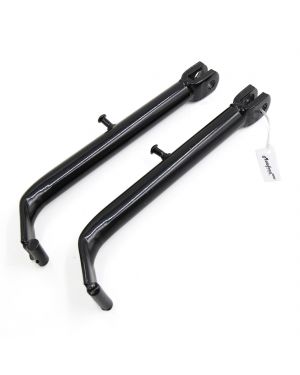 2 Pcs Black Metal Motorcycle Motorbike Kickstand Side Stand Support for CG125