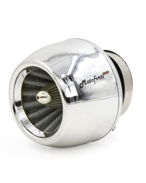 24mm Thread Diameter Silver Tone Adjustable Clamp Air Filter for Motorbike