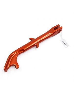 25cm Length Orange Aluminum Alloy Motorcycle Foot Kickstand Side Stand Supporter