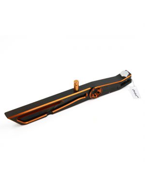 28cm Length Black Orange CNC Foot Kickstand Side Stand Supporter for Motorcycle