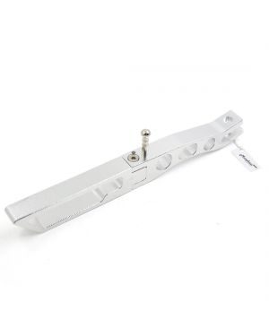 Silver Tone Aluminum Alloy Side Stand Supporter Scooter Kickstand for Motorcycle
