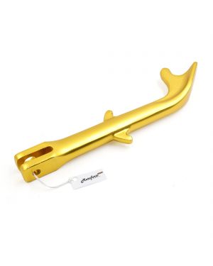 Aluminum Alloy CNC Motorcycle Kickstand Foot Side Stand Support Gold Tone
